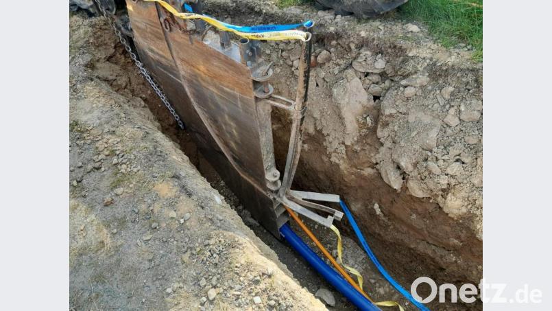 Ein Spezialpflug war bei den Wasserleitungsarbeiten in Obertresenfeld im Einsatz. Bild: Stadt Vohenstrauß/exb