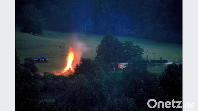 Auch in Freudenberg brannte am 25. Juni ein Johannisfeuer. Bild: Georg Hippeli