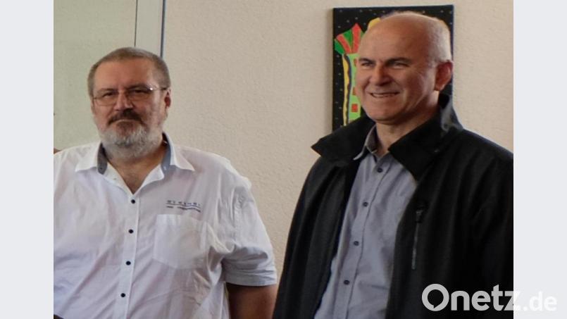 Das bisherige Führungsduo an der Flosser Schule: Rektor Gerhard Steiner (links) und Konrektor Herbert Kraus (rechts). Bild: le