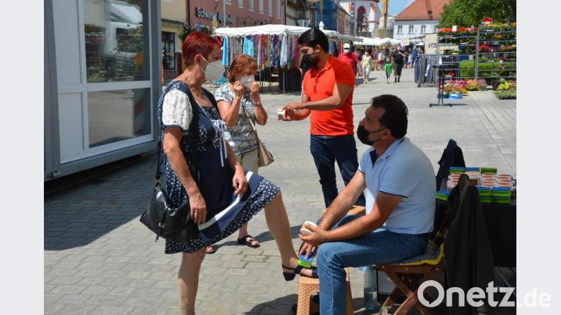 Die Verkäufer waren voll in ihrem Element Bild: jr