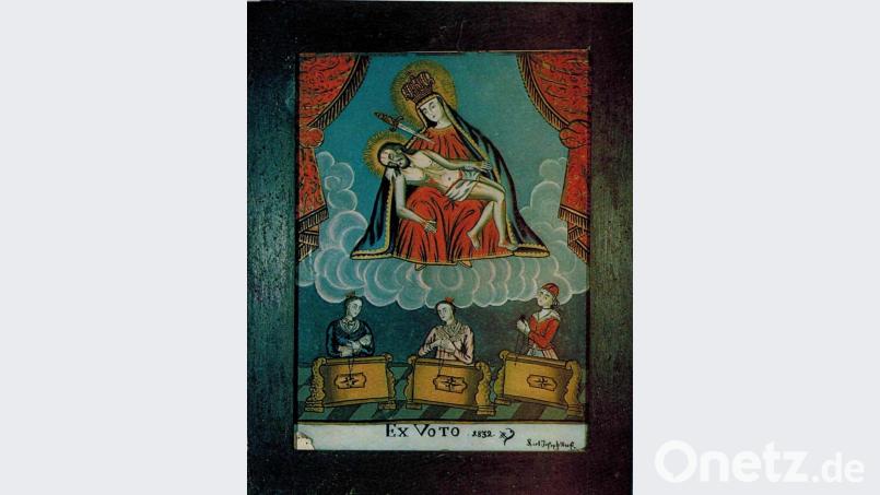 Dieses frühere Werk von Carl Ruff dem Älteren erinnert in der Malweise noch sehr an seinen Lehrmeister Thomas Aquinus Rott. Motiv ist die Darstellung einer Pieta. Bild: amö