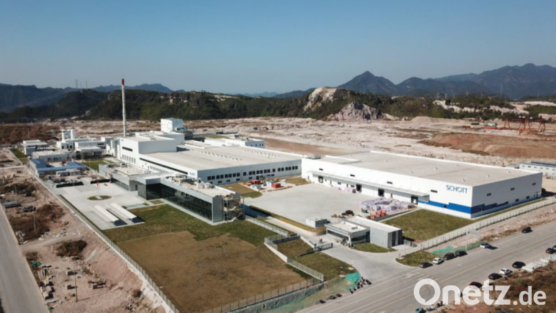 Zwischen Spatenstich und Produktionsstart lagen keine 500 Tage: Das neue Schott-Werk steht in Jinyun, 400 Kilometer südlich von Shanghai. Bild: Schott AG/exb