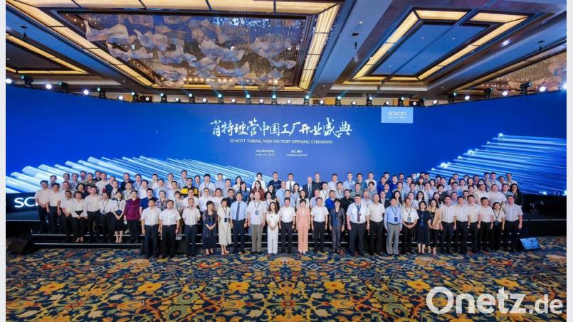 Die Mitarbeiter am neuen Schott-Standort in China. Bild: Schott AG
