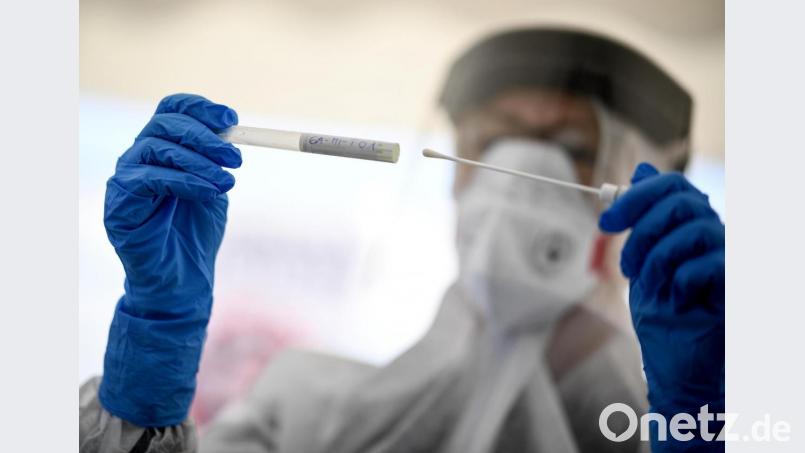 Ein Corona-Test. Symbolbild: Britta Pedersen/dpa