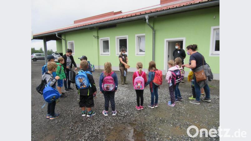 Die &quot;Dorfpiraten&quot; besuchten den Erlebnisbauernhof der Familie Schöner. Bild: Kinderhaus Dorfpiraten/exb