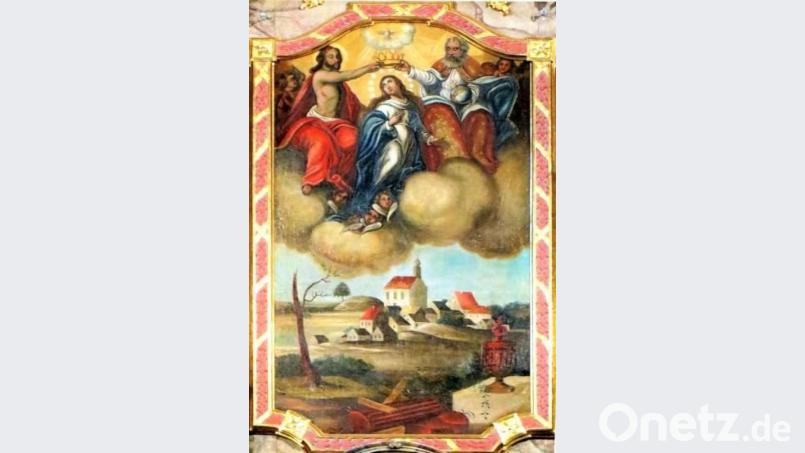 Hier am Hochaltar ist das wohl älteste Bild der Kirche zu sehen. Bild: exb