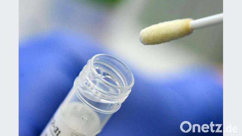 Ein Abstrich für das Testverfahren auf das Coronavirus. Symbolbild: Sebastian Gollnow