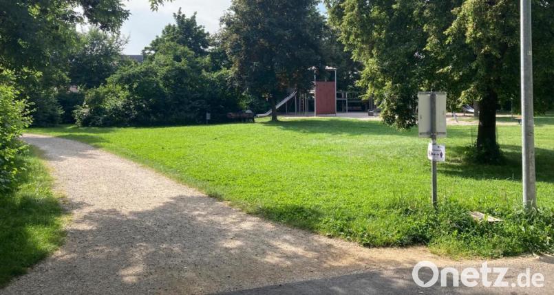 Nahe am Bach soll die neue Seilbahn den Spielplatz im Bürgerpark komplettieren. Bild: ige