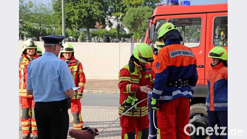 Leistungsprüfung bei der Feuerwehr Mantel. Bild: jma