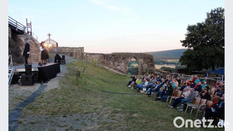 Ein hervorragendes Schauspiel präsentierte das Landestheater Oberpfalz am Freitag und Samstag vor der prächtigen Schlossberg-Kulisse. Bild: stg