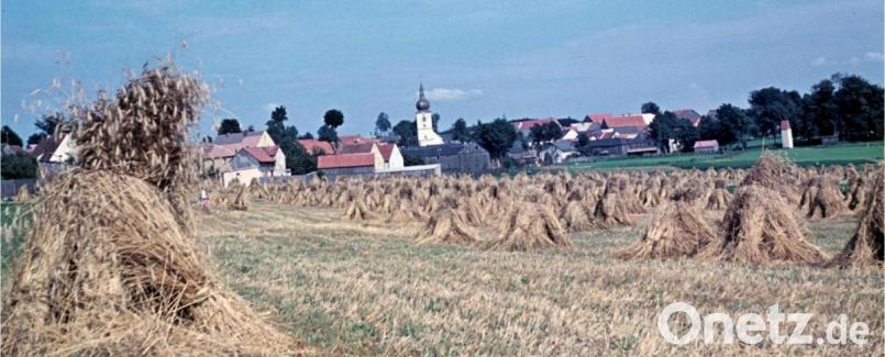 Korrekt aufgestellte Kornmandl. Hier aus der Gegend um Konnersreuth. Symbolbild: jr