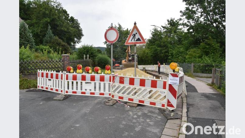 Zwischen dem HCA-Gymnasium und der Krankenhausstraße ist die Straße Am Spittlberg gesperrt. Bild: Andreas Royer