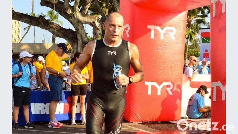Peter Dehling bei einem Triathlon. Bild: Dehling/privat