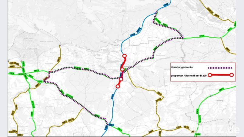 Dieser Plan des Staatlichen Bauamts zeigt, welche Einschränkungen die Bauarbeiten für Verkehrsteilnehmer mit sich bringen. Bild: bas-nolls