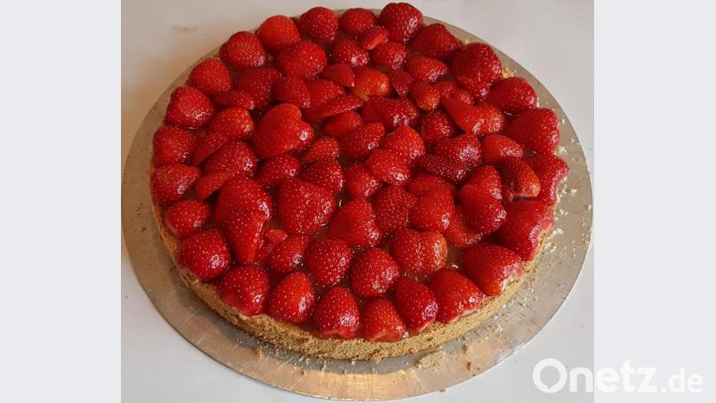 Frische Erdbeeren auf Biskuitboden - wenn das kein Genuss ist. Bild: Gramolla