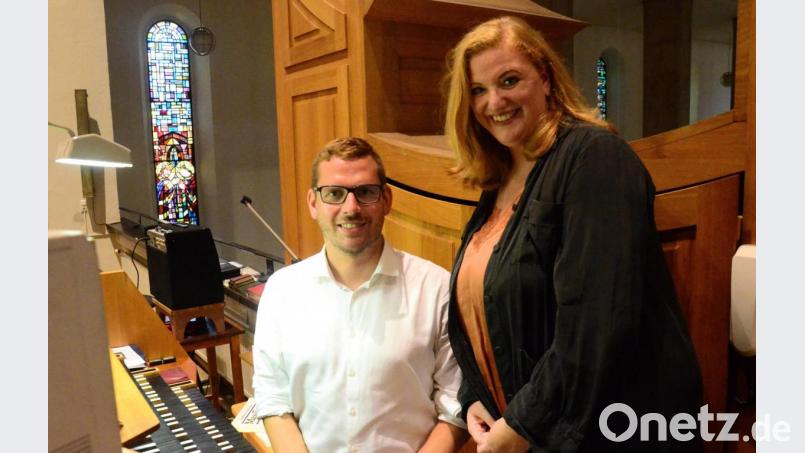 Maximilian Betz und Sabine Lahm begeistern bei Konzert in Herz Jesu. Bild: Kunz