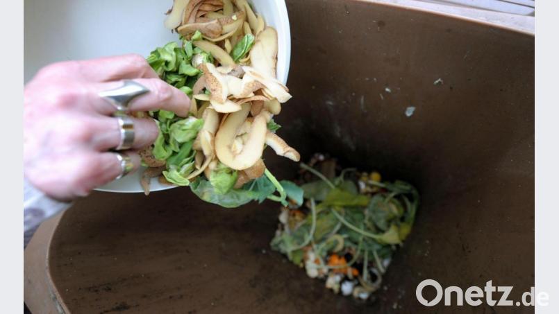 Abbaubare Abfälle wie Salatreste oder Kartoffelschalen sind zu schade für den Restmüll und in der Biotonne gut aufgehoben. Bild: Peter Steffen/dpa