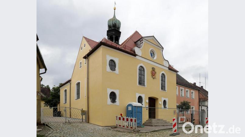 Die letzten Arbeiten der Spitalkirchensanierung laufen. Bild: Wolfgang Steinbacher