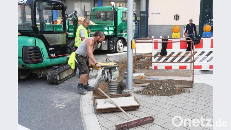 Die Baustelle vom Kolpingplatz aus gesehen. Bild: Gabi Schönberger