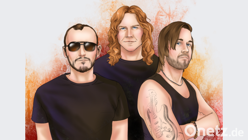 "Major Overdrive" besteht aus (von links) Jan Gresser, Mathias "Lemmy" Kiener und Max Müller. Bild: Privat/exb