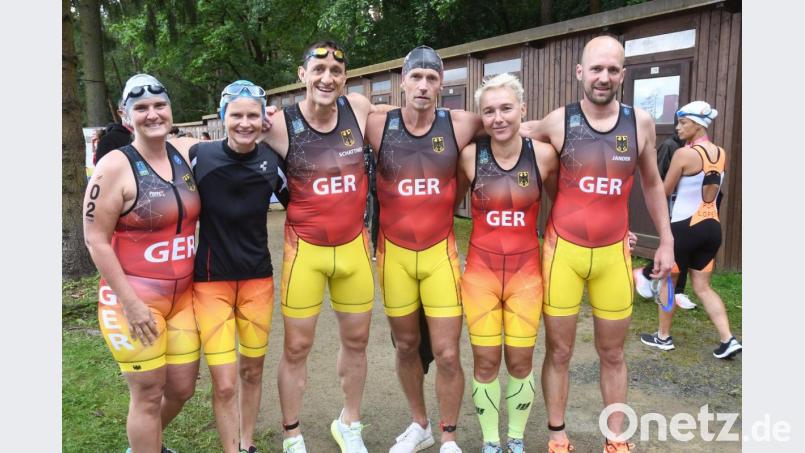 Fast ein Heimspiel für die deutschen Athleten (von links): Alice Schmidkunz, Silke Fersch, Marcus Schattner, Holger Räth, Sandra Morawitz und Pierre Jander. Bild: Gabi Schönberger