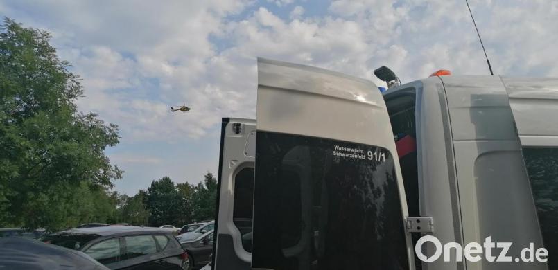 Auch der Rettungshubschrauber &quot;Christoph 15&quot; war in die Suche eingebunden. Bild: Korbinian Kurz /Wasserwacht/exb