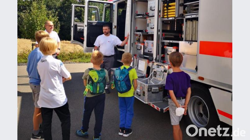 Besuch des Kinderferienclubs in Neustädter BRK-Bereitschaft. Bild: krb
