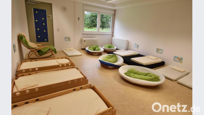 Der Schlaf- und Ruheraum für die Kinderkrippe im Container. Bild: no