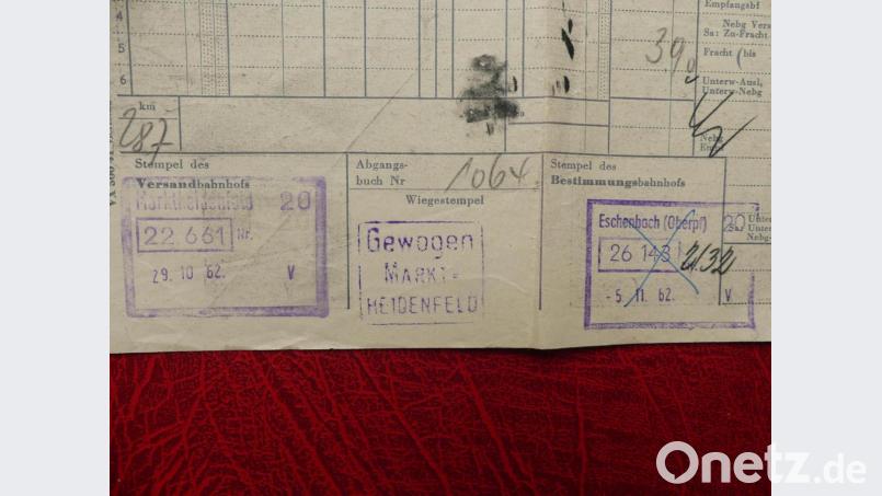 Der Transport eines Kartons dauerte 1962 von Marktheidenfeld in Unterfranken nach Eschenbach sieben Tage. Bild: rn