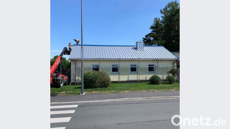 Die Heimat der TSG-Fußballer ist wieder wasserdicht. Bild: bk