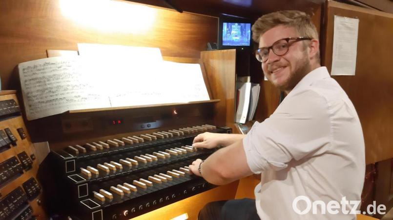 Jonas Dippon studiert in Weimar und interpretierte in der Josefskirche den Choral &quot;Vater unser im Himmelreich&quot;. Bild: Kunz