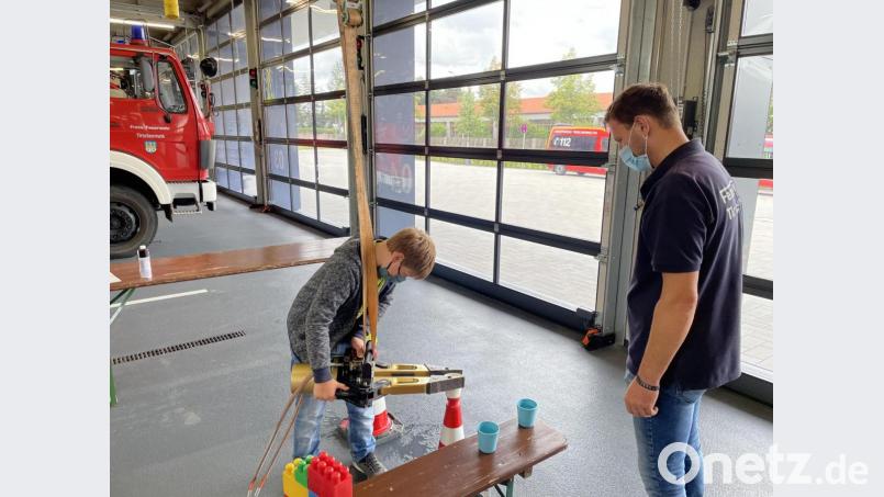 Ein abwechslungsreiches Programm hatte die Feuerwehr der Kreisstadt für die jungen Besucher vorbereitet. Bild: Johannes Werner/exb