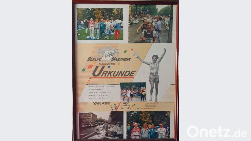 Der erste Marathon war schon etwas Besonderes. Nur 25.000 Teilnehmer waren am 30. September 1990 in Berlin zugelassen, mit dabei Gerd Richter Bild: Thomas Sporrer/exb