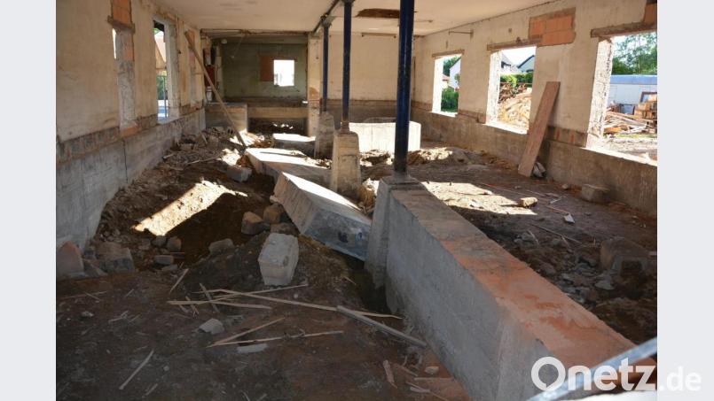 Blick in das Innere des ehemaligen Raiffeisenareals. Bild: jr