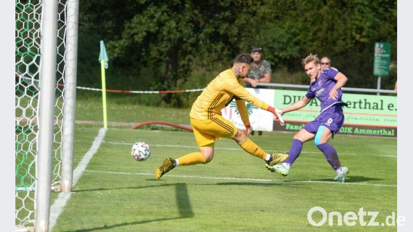 Ammerthals Keeper Christopher Sommerer hatte gegen Eintracht Bamberg brenzlige Situationen zu überstehen. Jetzt geht es zum Stadtrivalen Don Bosco Bamberg. Archivbild: brü