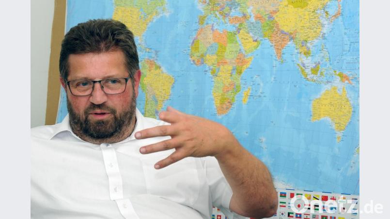 Johannes Foitzik (SPD) beim Redaktionsgespräch. Für den Wahlkreis Amberg-Sulzbach-Neumarkt will der Neumarkter, der aus dem Ruhrgebiet stammt, in den Bundestag einziehen. Bild: Stephan Huber
