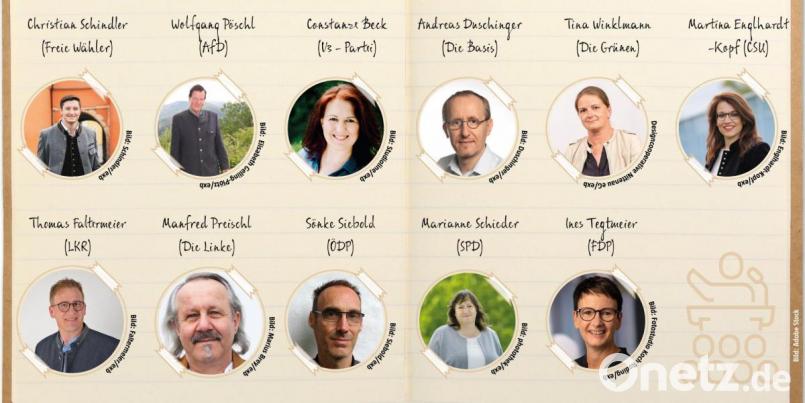Im Vorfeld der Bundestagswahl baten wir die Direktkandidaten aus dem Wahlkreis Schwandorf, auf zehn Fragen in unserem Freundebuch zu antworten. Grafik: Marina Gube