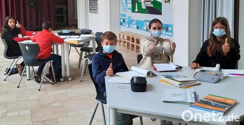 Die Lerngruppe mit Anna Burger. Bild: Mittelschule Waldsassen/exb