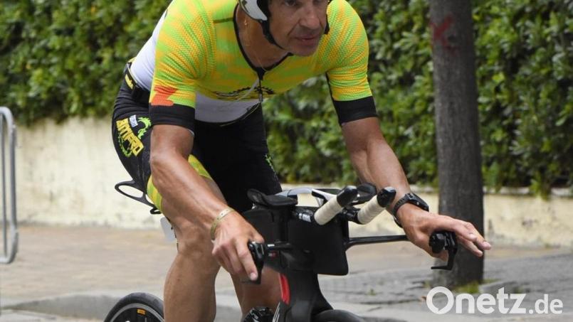 Lothar Richthammer auf seinem Cube Aerium. In Italien siegte der Weidener mit deutlichem Vorsprung beim Ironman Emilia Romagna. Bild: Finisher Pix