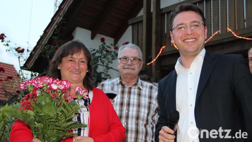 Je später der Abend, umso fröhlicher die Gesichter (von links): Marianne Schieder, Georg Pfannenstein und Peter Wein. Bild: upl