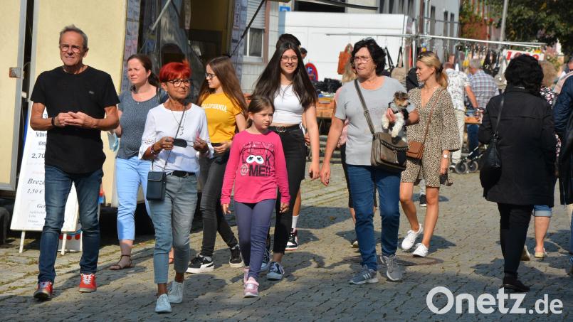 Ganz schön was los war am Sonntagnachmittag in der Mitterteicher Innenstadt. Fieranten boten eine Vielzahl an Waren an, geöffnet hatten auch die örtlichen Fachgeschäfte. Bild: jr
