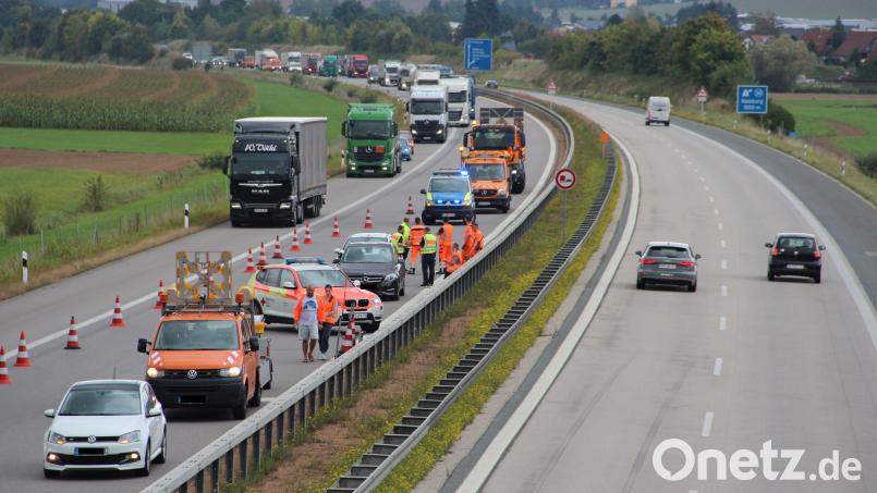 Auf der A93 bei Nabburg hat sich am Montagnachmittag ein Auffahrunfall ereignet. Bild: upl