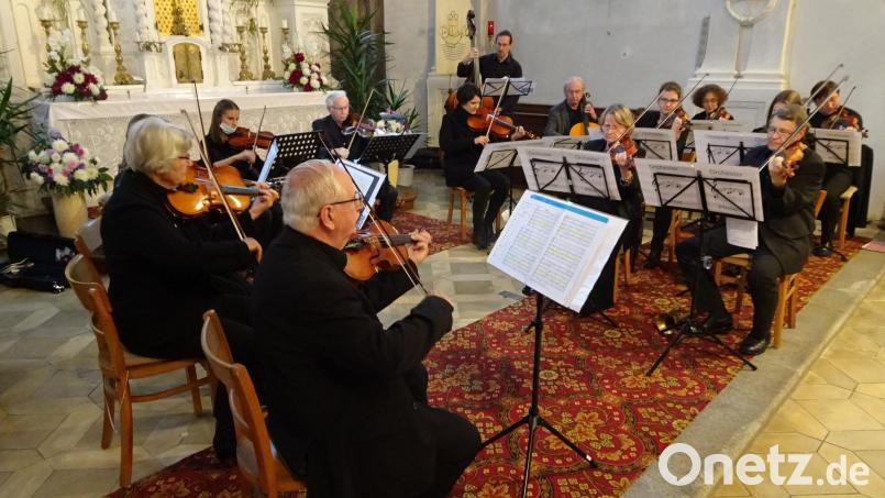Ein Orchesters-Ensemble des Gesang- und Orchestervereins trug zum Gelingen der Festandacht bei. Bild: hm