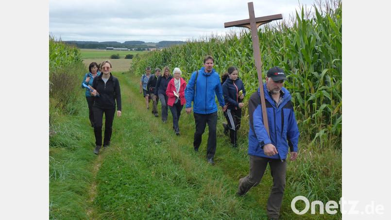 Die Wallfahrer aus Poppenricht pilgern nach Zant. Bild: Reiner Hoffmann/exb