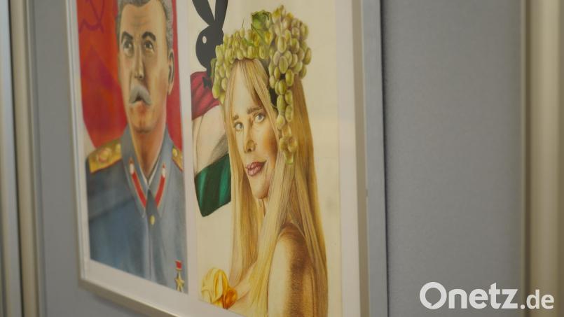 Die Ausstellung der FOS-Gestalter mit Portraits berühmter Menschen aus MOE gibt es noch bis 14. Oktober in der Mensa der OTH zu sehen. Bild: Lüftl