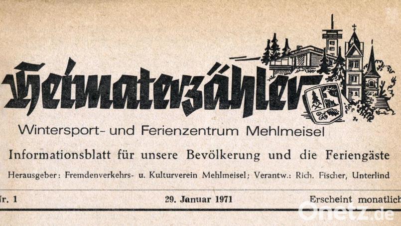 Der Titelkopf des ersten Heimaterzählers 1971. Repro: Josef Wiche/exb