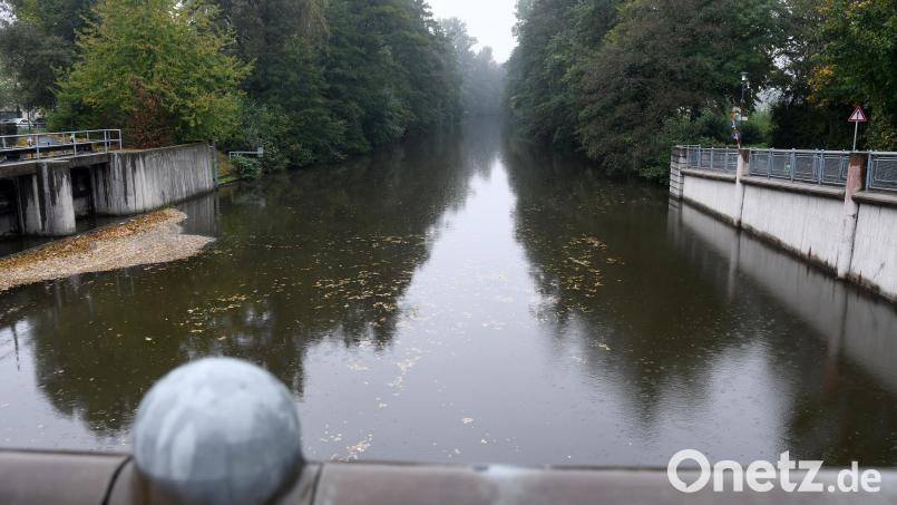 Der Flutkanal schützt die Weidener Innenstadt vor Überflutungen. Und es gibt laut Experten noch einen Grund dafür, warum so schnell nichts passieren kann. Die Naab an sich ist hier entscheidend. Bild: Gabi Schönberger