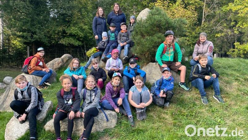 Auf Entdeckungstour gingen die &quot;KEM-Fire-Kids&quot; mit den Betreuerinnen Jana Kausler, Christina Schmid und Eva Scharnagl im Wildpark Mehlmeisel. Bild: mde