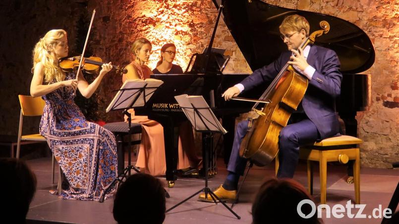 Kammermusik vom Feinsten bietet das Trio Tempera mit (von links) Anna Godelmann, Cornelia Glassl mit Umblätterin Olivia Geiser und Christoph Pickelmann. Bild: rha