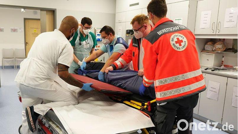 Im Klinikum wurde der Katastrophenfall geübt. Bild: Klinikum/Beer/exb